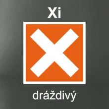 Xi Dráždivý - Výstražná tabulka na tričku
