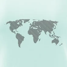 Mapa světa otisk