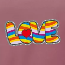 Love nápis duhový