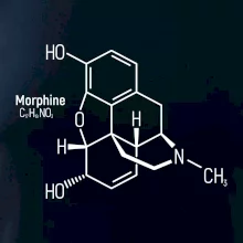 Molekulární struktura Morfin