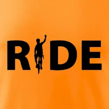 Ride - nápis s cyklistou Ride - nápis s cyklistou