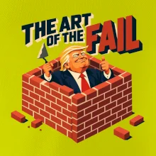 Donald Trump zazděný ve vlastní zdi