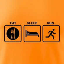 Eat sleep run čtverce