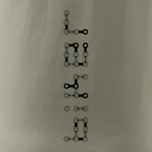 Biker nápis na výšku řetěz