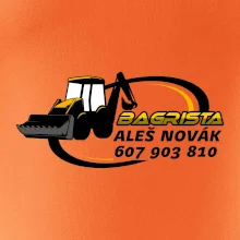 Bagrista v kruhu - vlastní nápis