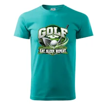 Golfová hůl s míčkem eat sleep repeat