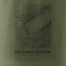 Děčínský Sněžník - vrstevnice v obdélníku