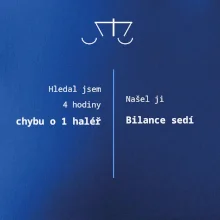 Hledání haléře bilance sedí