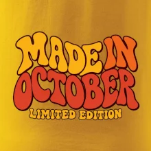 Made in october limited edition retro vlnité písmo