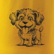 Lagotto romagnolo karikatura vypláznutý jazyk