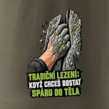Tradiční lezení se spárou v těle