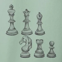 Šachové figurky kreslené