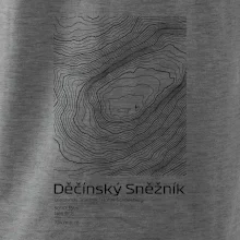 Děčínský Sněžník - vrstevnice v obdélníku
