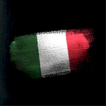 Italská vlajka okousaná Italská vlajka okousaná