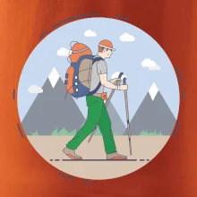 Barevný párový motiv na hory