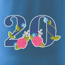 Květinové číslo kreslené - 20
