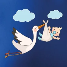 Čáp čekáme miminko - kluk Čáp čekáme miminko - kluk