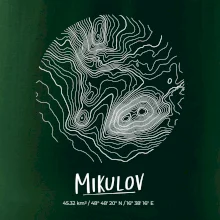 Mikulov - vrstevnice v kruhu