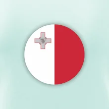 Vlajka Malta kulatá velká