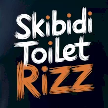 Skibidi Toilet Rizz nápis Skibidi Toilet Rizz nápis
