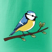 Sýkorka modřinka na větvi