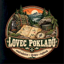 Lovec pokladů vintage horský odznak