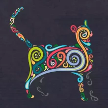 Kočka barevné křivky