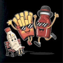 Souboj o hranolky kečup tatarka