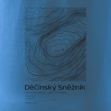 Děčínský Sněžník - vrstevnice v obdélníku