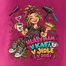 Vlasy mám v kafi v jídle i v duši