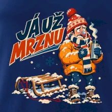 Rodinná vánoční trička - Já už mrznu táta sáňkování
