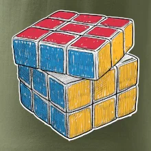 Rubikova kostka kreslená