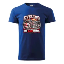 Cyklistické kolo mezi horami eat sleep repeat