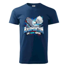 Badmintonová raketa s košíčkem eat sleep repeat