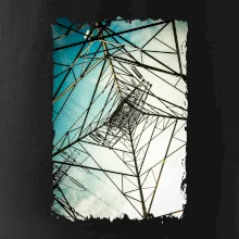 Barevné nebe - stožáry vysokého napětí