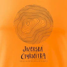 Jizerská čtyřicítka - vrstevnice v kruhu
