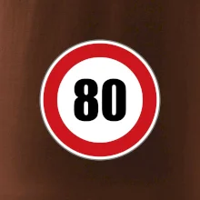 Dopravní značka - omezení rychlosti 80