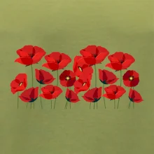 Vlčí mák v řadě