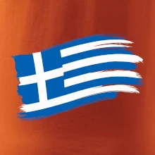 Řecko vlajka - štětkou
