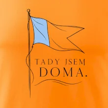 Tady jsem doma potápěčská vlajka Alfa s modrým polem