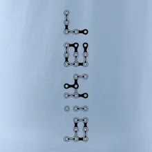 Biker nápis na výšku řetěz