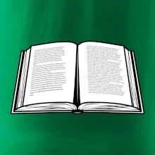 Kniha černobílá otevřená s textem