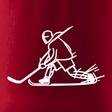 Kreslený hokejista tučnou fixou