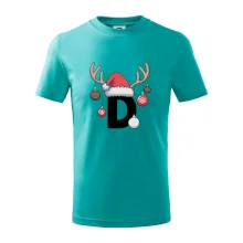 Vanoční rodinná trička - písmeno a čepice