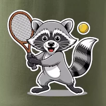 Mýval hraje tenis kreslený