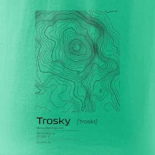 Trosky - vrstevnice v obdélníku