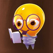 Žárovka přemýšlí nad knihou