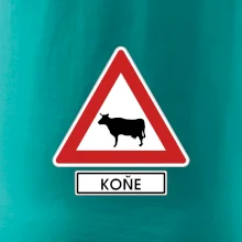 Dopravní značka - Pozor koně / kráva