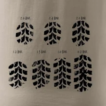 Pneumatiky - obtisk v závislosti na tlaku