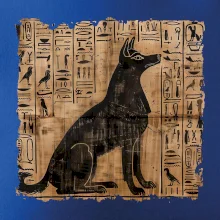 Egyptské hieroglyfy pes